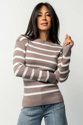 Emilie Ribbed Top | Mocha + Ivory