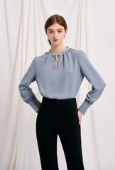 Buvette Pearl Blouse - Dusty Blue