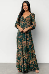 Liesel Maxi Dress | Green + Copper Floral