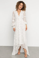 Daniella High Low Maxi Dress | White