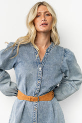 Gabrielle Layered Faux Suede Belt | Brown