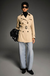 3/4 Double-Breasted Short Hudson Trench