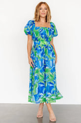 Catalina Midi Dress | Blue + Green