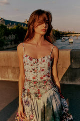 The Muse Basque-Waist Midi Dress