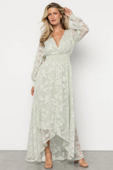 Daniella High Low Maxi Dress | Light Sage