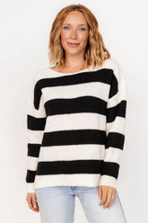 Cervinia Knit Sweater | Cream + Black