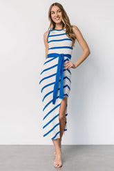 Chelsea Knit Dress | White + Blue