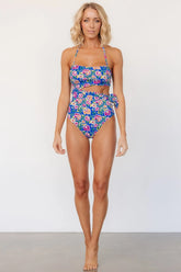 Trieste One Piece | Blue + Multi Floral