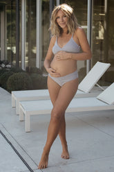 Paros Bikini Bottom | Navy + White Stripe