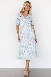 Amelie Wrap Midi Dress | Blue Print