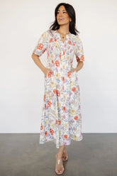 Botega Midi Dress | Ivory Multi Floral