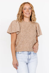 Asa Knit Sweater Top | Caramel