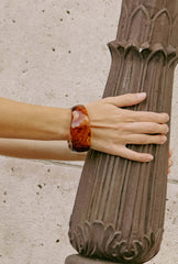 Amber Lucite Bangle