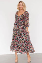 Nevaeh Bubble Sleeve Dress | Multi Floral