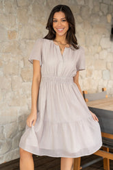 Dita Short Dress | Natural