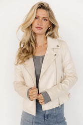 Marisa Faux Suede Jacket | Ivory