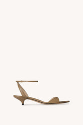 Vika Ankle Strap Kitten Heel in Leather