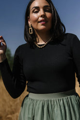 Sora Ribbed Top | Black