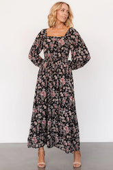Della Dress | Black Multi Floral