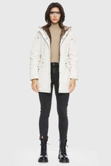 Faux Fur Lined Military Fleece Parka Jacket