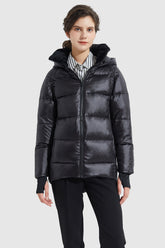 Light Cropped Bubble Puffer Down Jacket