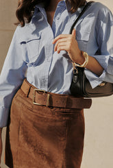 Coleen Cotton Shirt - Blue