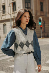 Danica Knitted Alpaca Vest - Gray