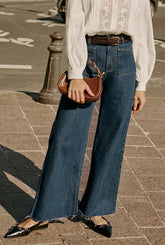 Sevilla High Rise Wide Leg Jeans - Vintage Indigo