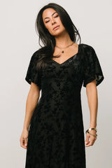 Fabric Swatch - Everley Velvet | Black