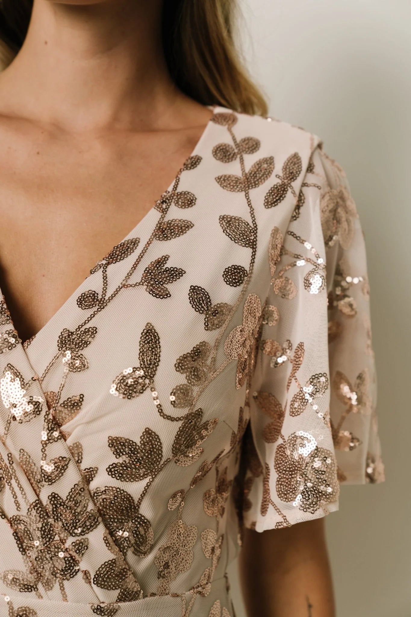 Esme Sequin Dress | Rose Gold