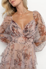 Tessa Tiered Maxi Dress | Pale Blush Floral