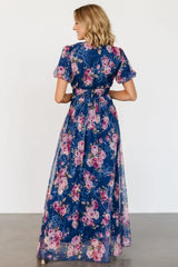 Ardley Maxi Dress | Navy + Pink Floral