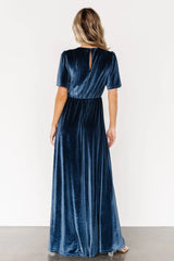 Vivian Velvet Maxi Dress | Blue