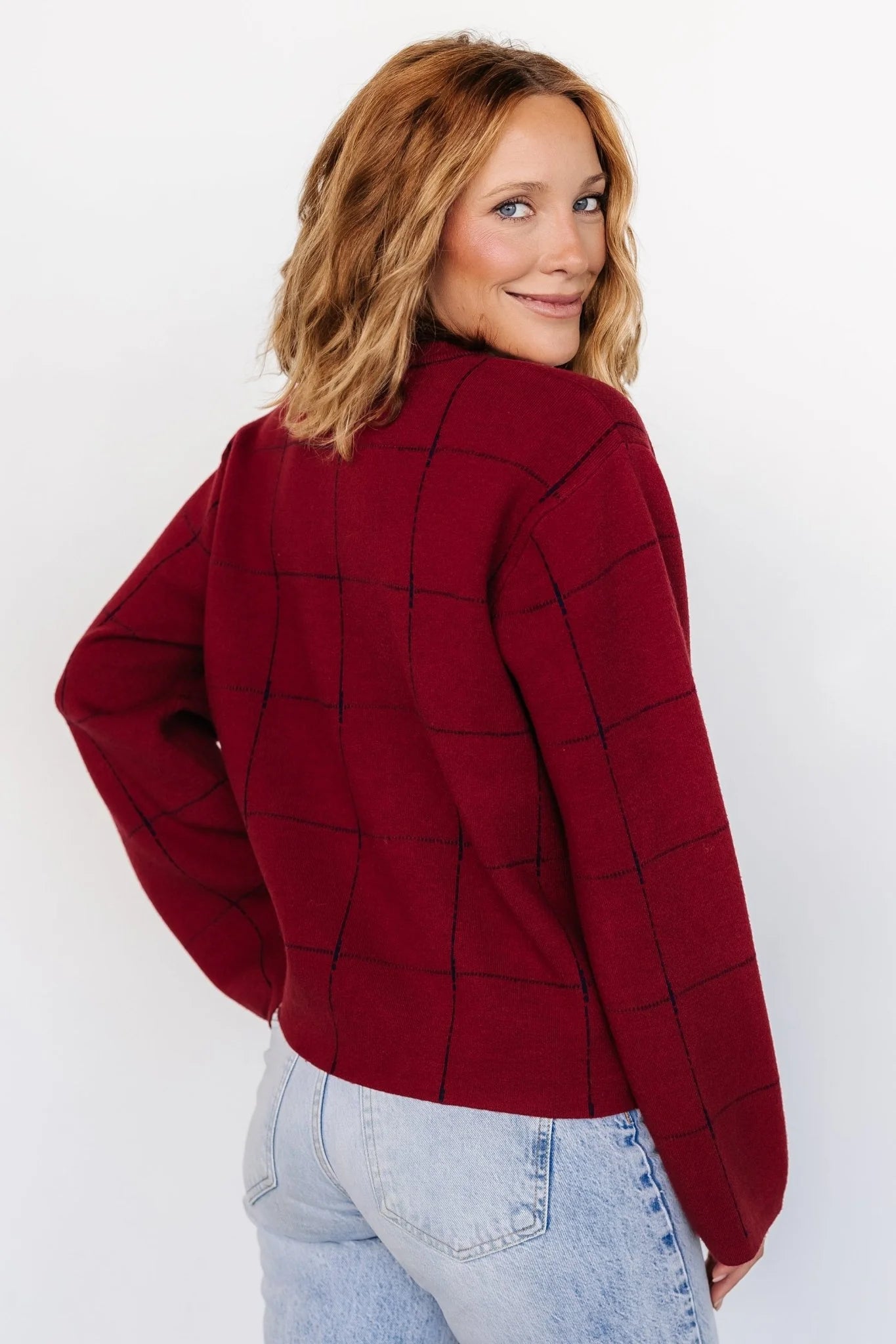 Remington Sweater | Red + Navy