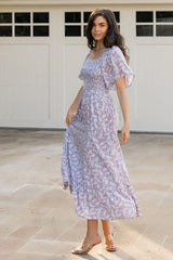 Lyssa Smocked Dress | Dusty Blue Floral