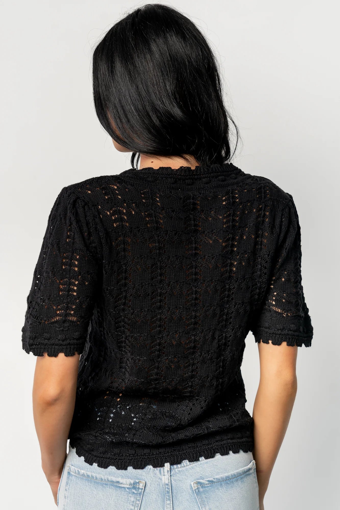 Serenity Knit Sweater Top | Black