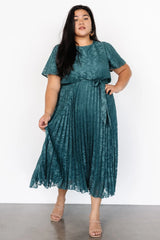 Mindy Pleated Dress | Emerald