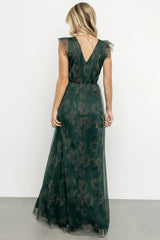 Adelyn Maxi Dress | Green Floral