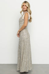 Saya Sequin Maxi Dress | Champagne