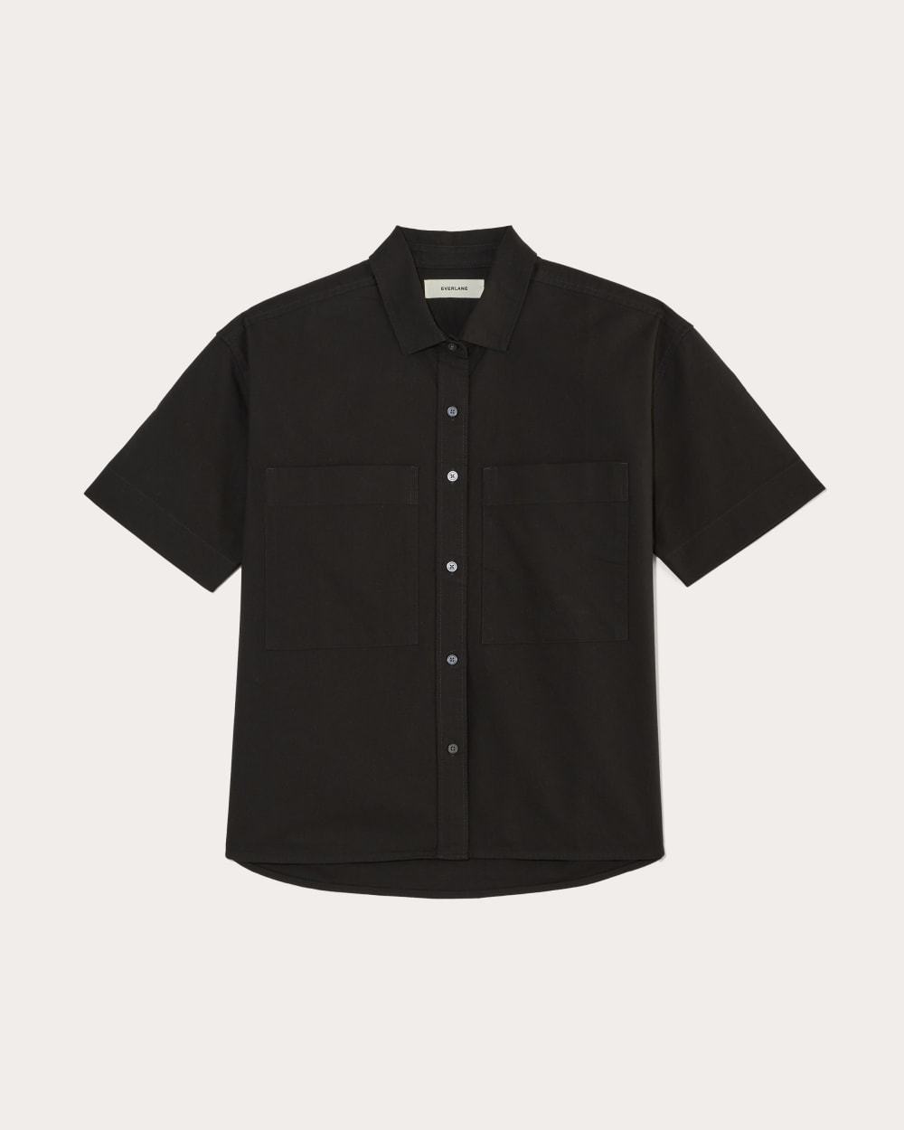The Short-Sleeve Boxy Oxford | Black