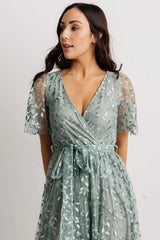 Fabric Swatch - Marseille Embossed | Eucalyptus