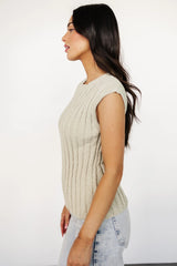 Dava Ribbed Top | Sage