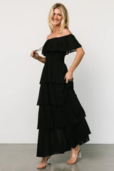 Carina Off Shoulder Maxi Dress | Black