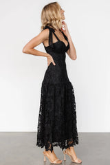 Monte Carlo Lace Midi Dress | Black