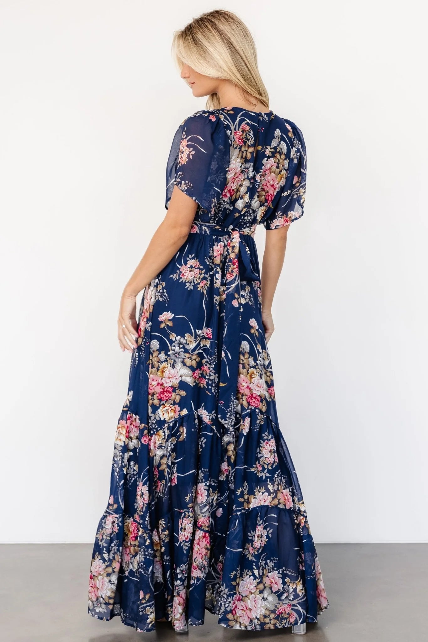 Katherine Maxi Dress | Navy + Pink Floral