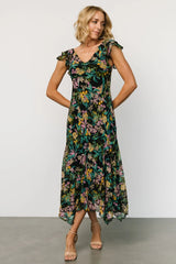 Alisa Maxi Dress | Black Floral
