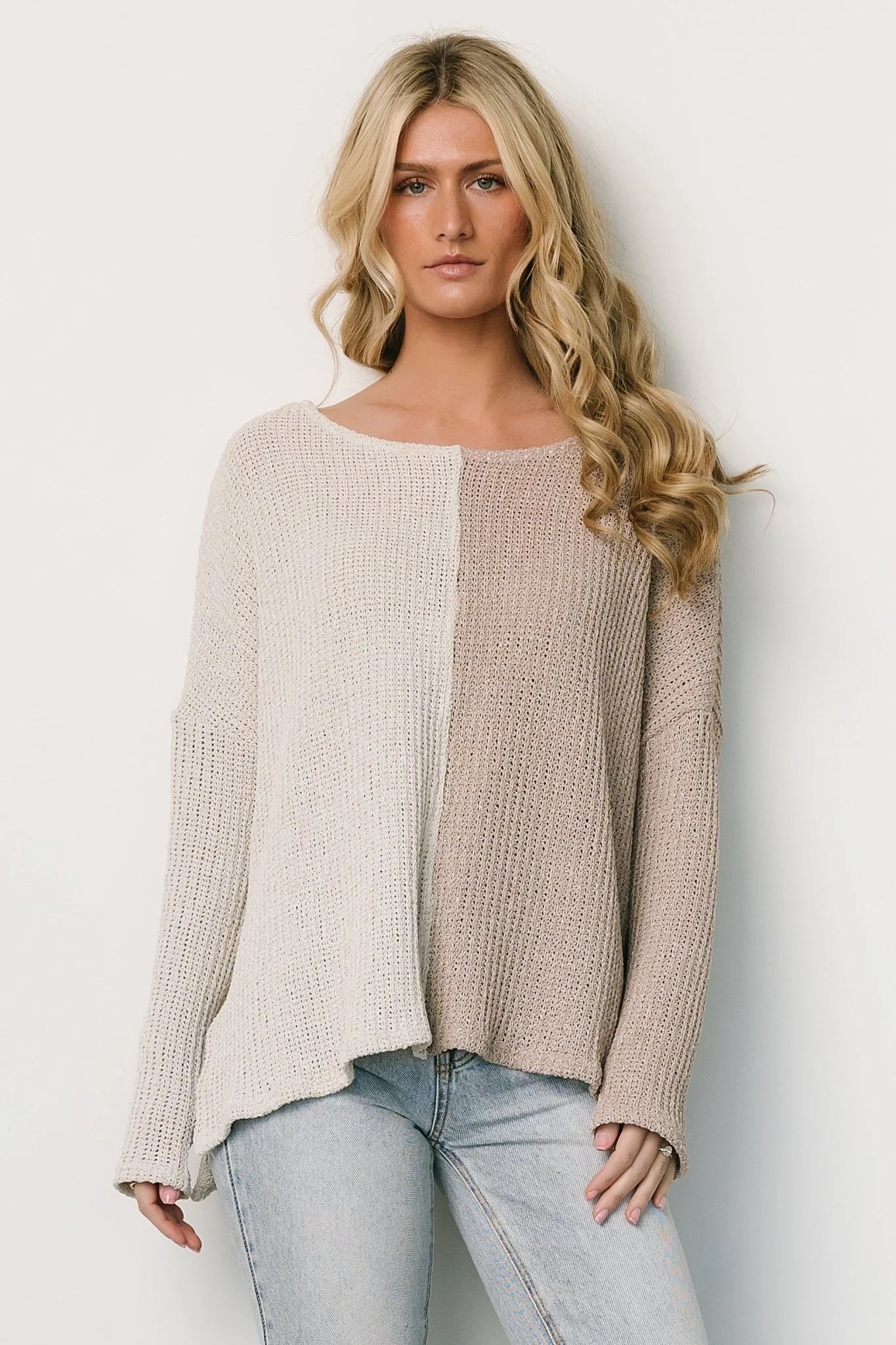 Castelo Knit Top | Natural + Sand