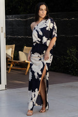 Halston Maxi Dress | Navy + Cream