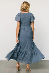 Monica Smocked Dress | Whisper Blue