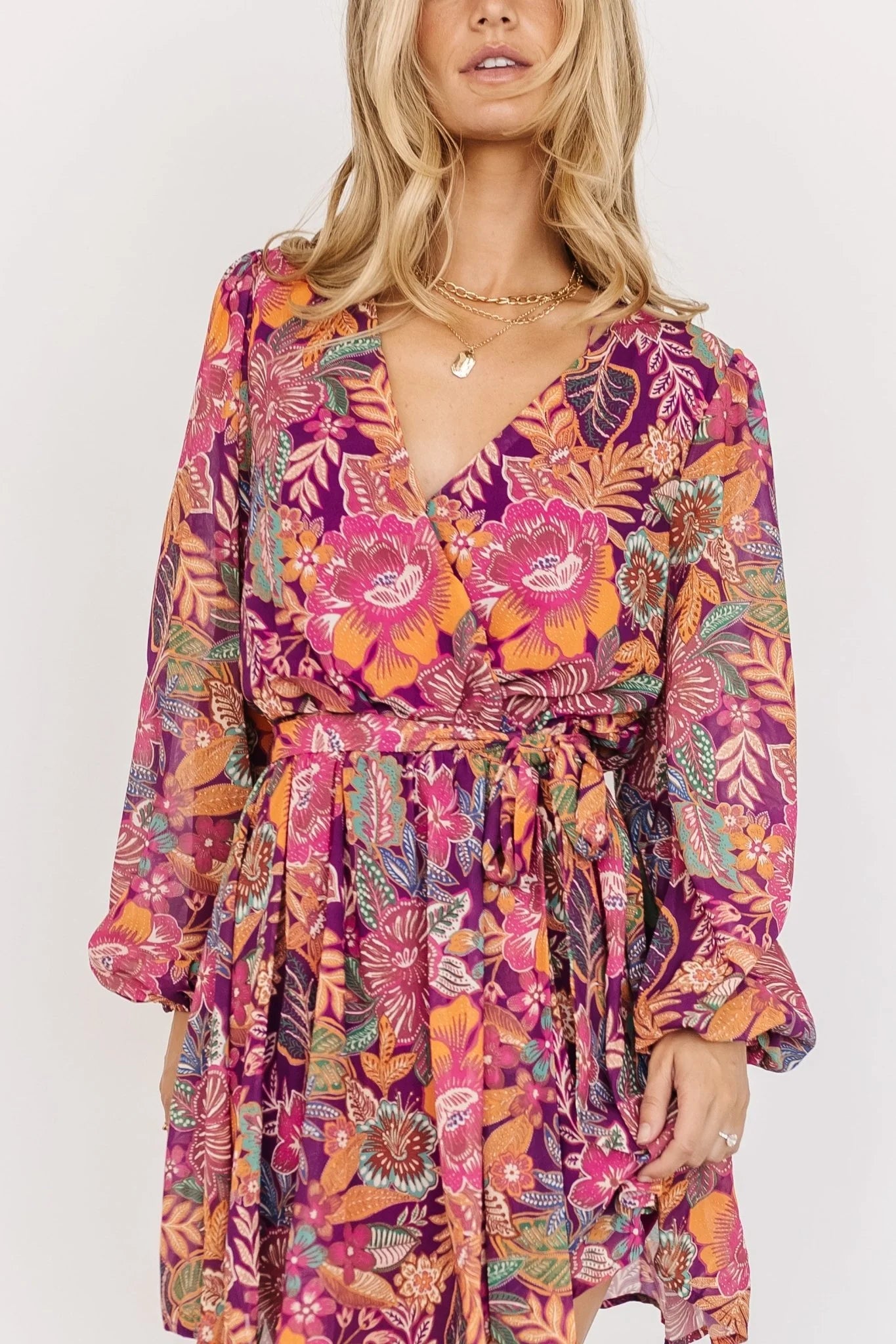 Newark Mini Dress | Purple Multi